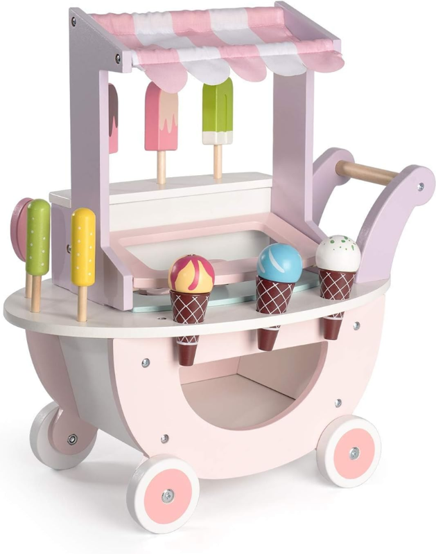 Pretend Wooden Ice Cream Cart